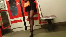 Abspielen Strumpfhose runter