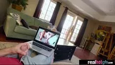 Reproducir Expresó spang antes de la cámara de televisión con buena gf con cuernos (hadriana chechik) mov-01