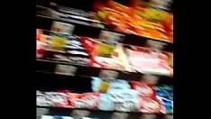 Play Formikehawk pink panties in grocery store